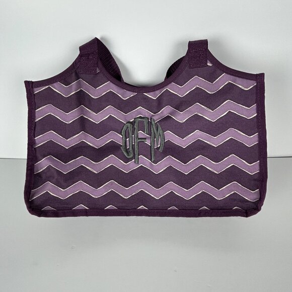 ThirtyOne Organizing Utility Keep it Tote Shoulder Bag Purple Chevron‎ Caddy - Picture 1 of 13